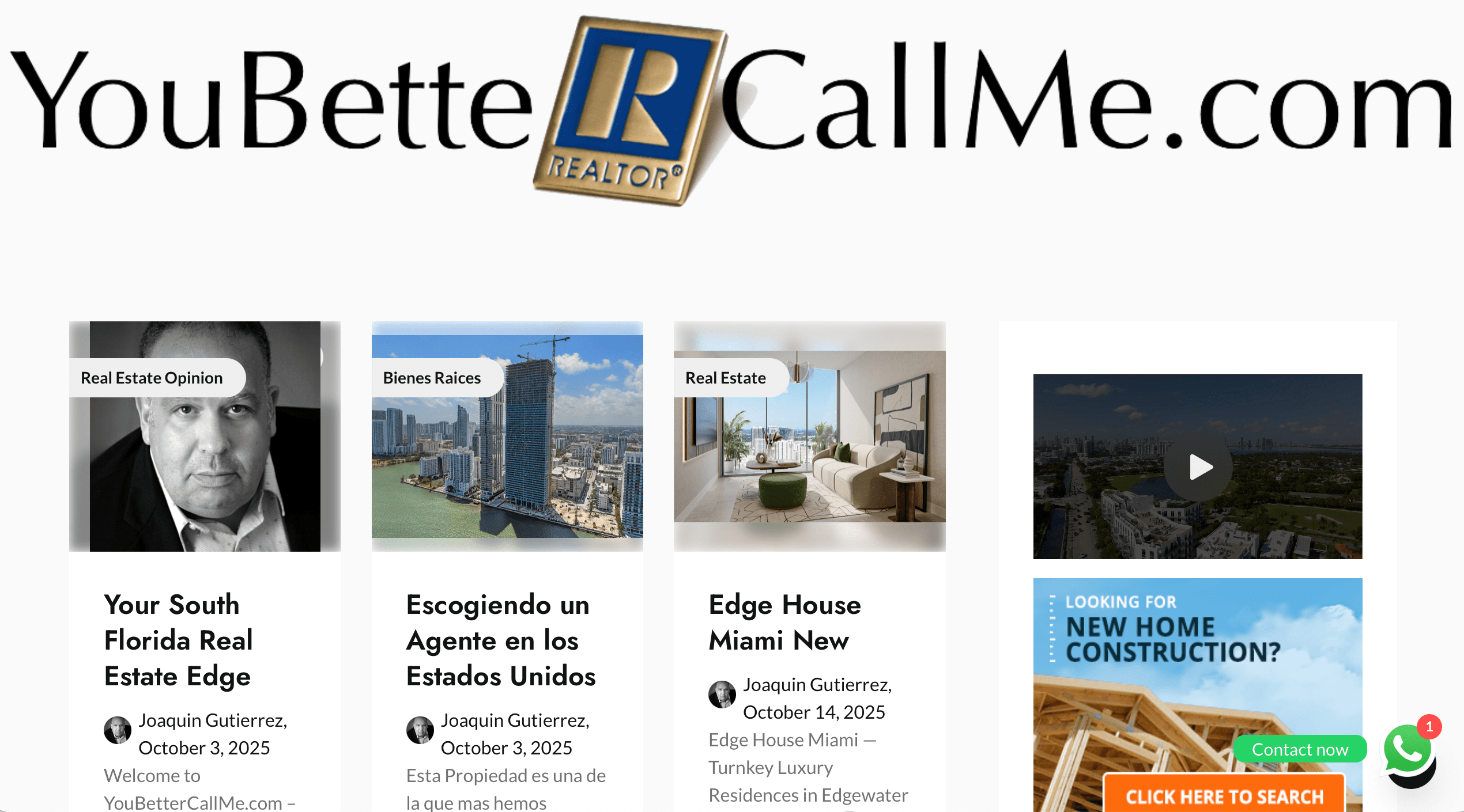 Real Estate Video Blog Header